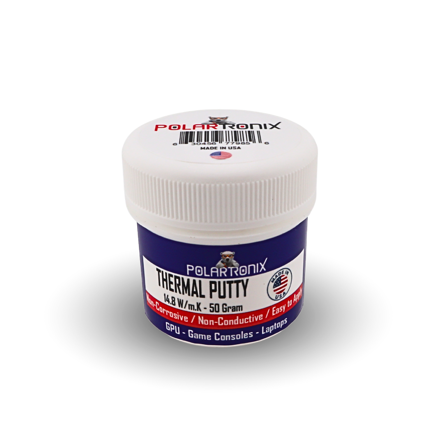 Polartronix Thermal Putty 14.8 W/m·K – 50 Gram Jar – Made in USA – High-Performance Non-Conductive Gap Filler for Laptop, GPU, PS5, Xbox Series X, VRAM, MOSFETs & Coils - Image 2